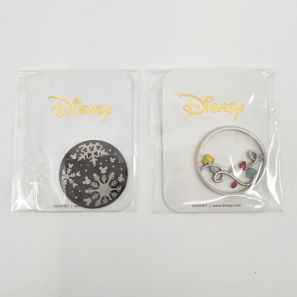 Origami Owl Disney Mickey Holiday Lights Window Plate + Disney Snowflakes Plate